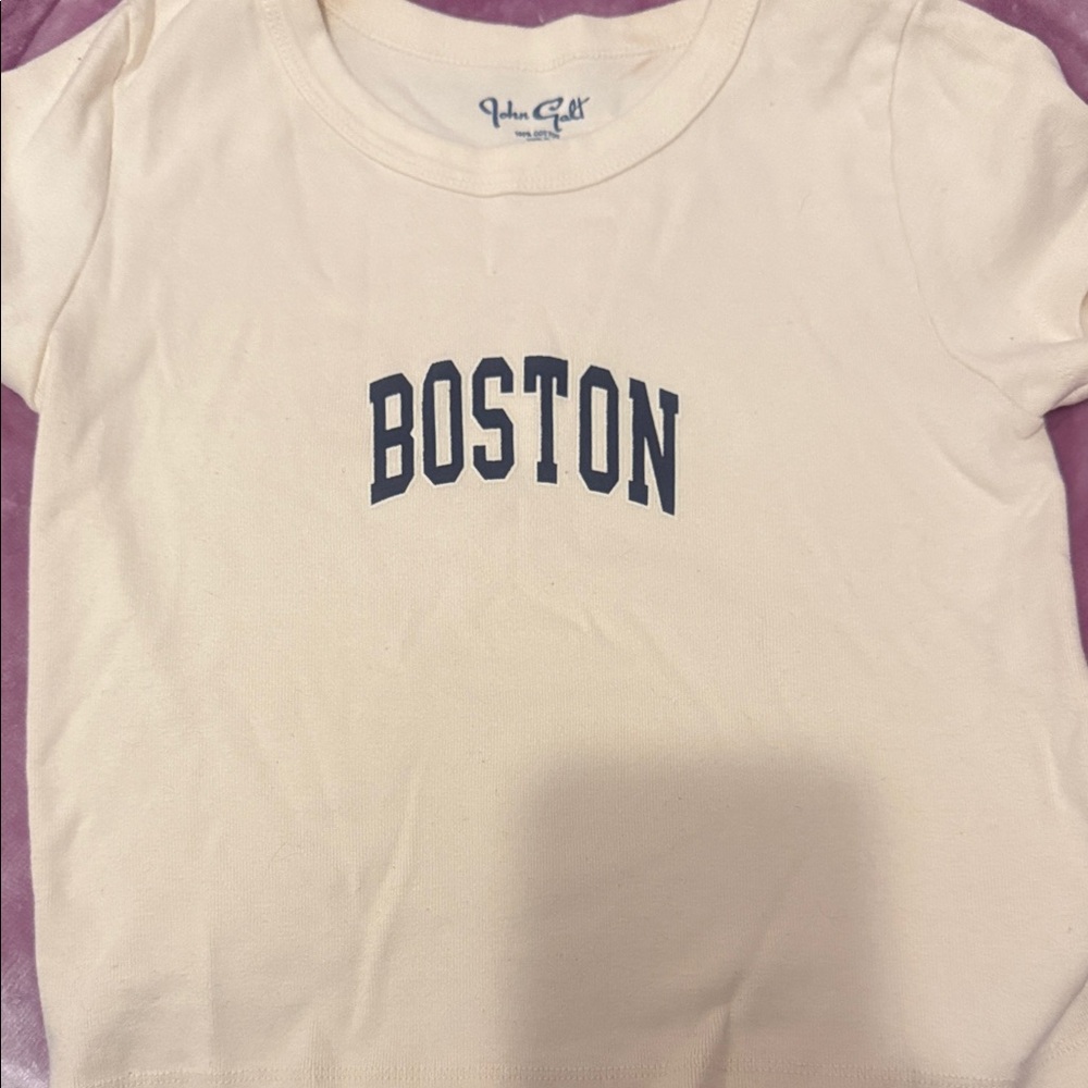 Brandy Melville Cream Boston Crop Top